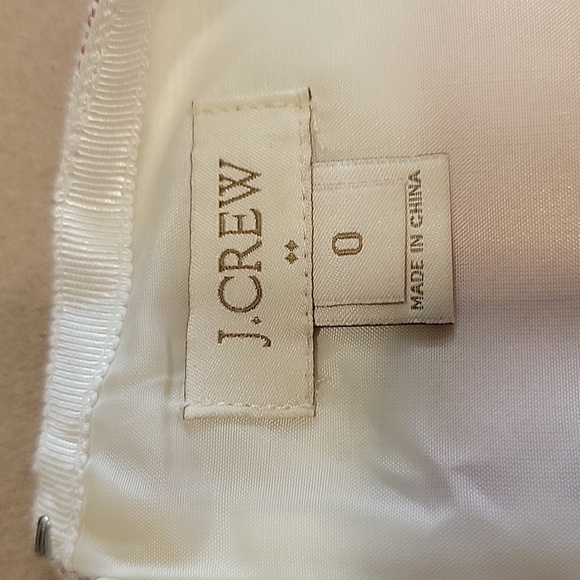 J Crew Size 0 Faded Red Ivory Striped Linen Blend Sleeveless Sheath Dress - Picture 11 of 13